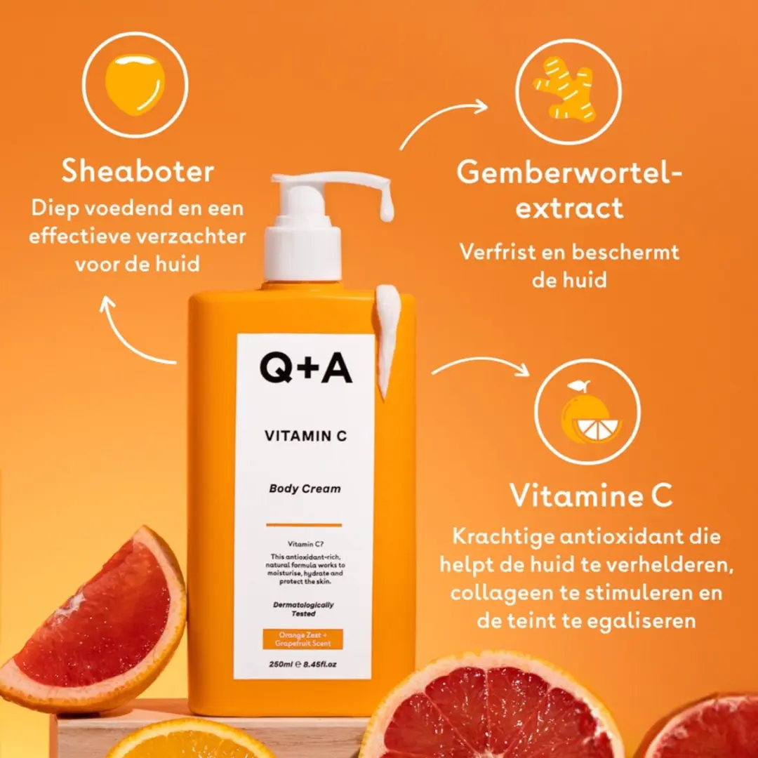 Q+A Vitamin C Body Cream 250ml