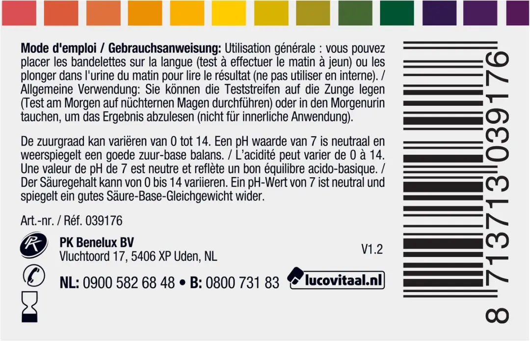 Lucovitaal pH Teststrips - 80 Stuks - afbeelding 3 van 6