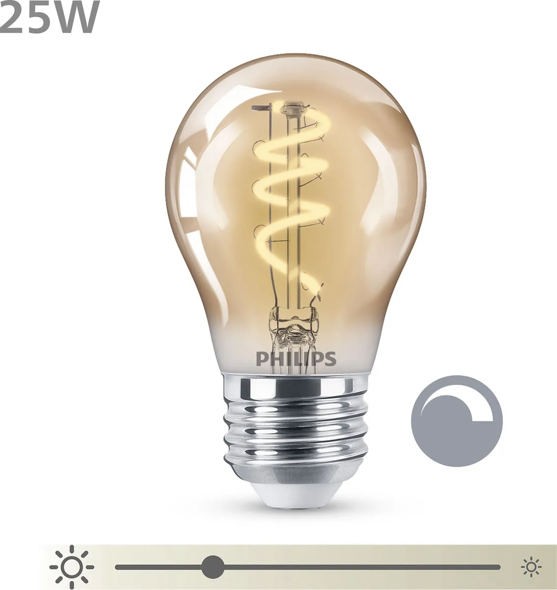 Philips LED Kogellamp Spiraal Goud 25W E27 - Warmwit 2200K
