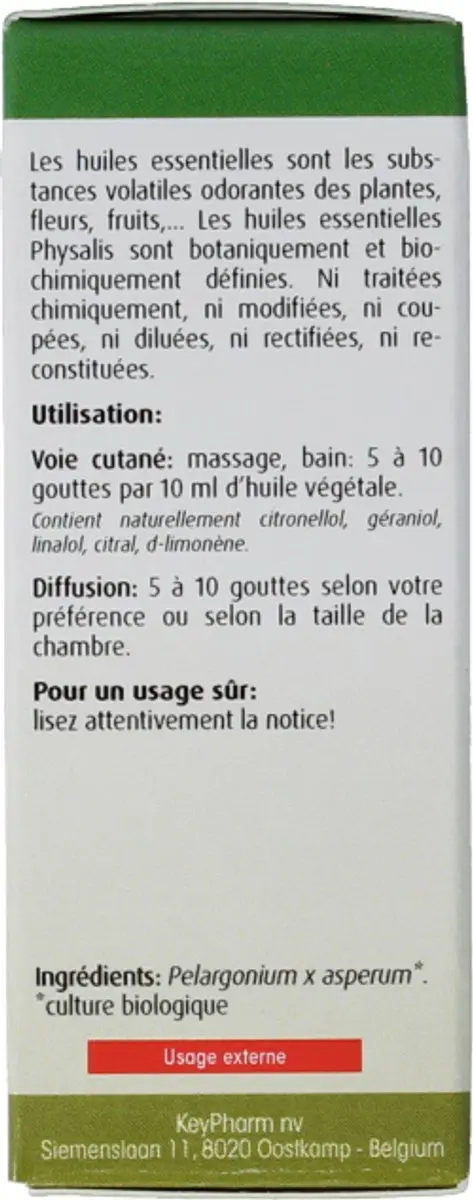 Physalis Geranium Bio 10ml - 10 Stuks