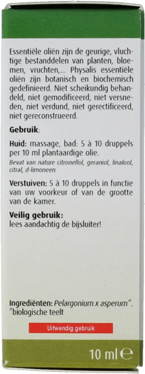 Physalis Geranium Bio 10ml - 10 Stuks