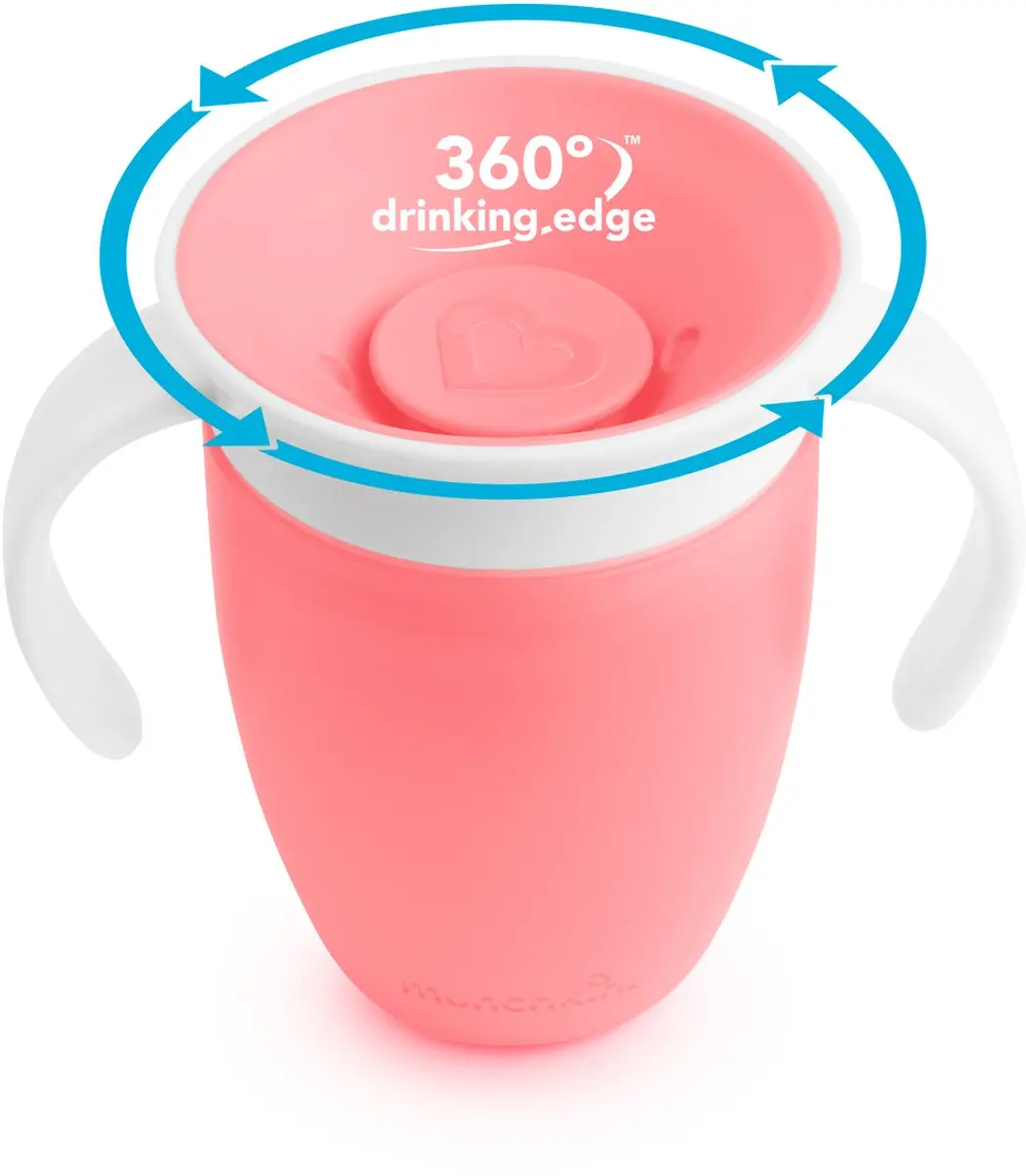 Munchkin Miracle Anti-Lek 360° Drinkbeker 207ml - Roze
