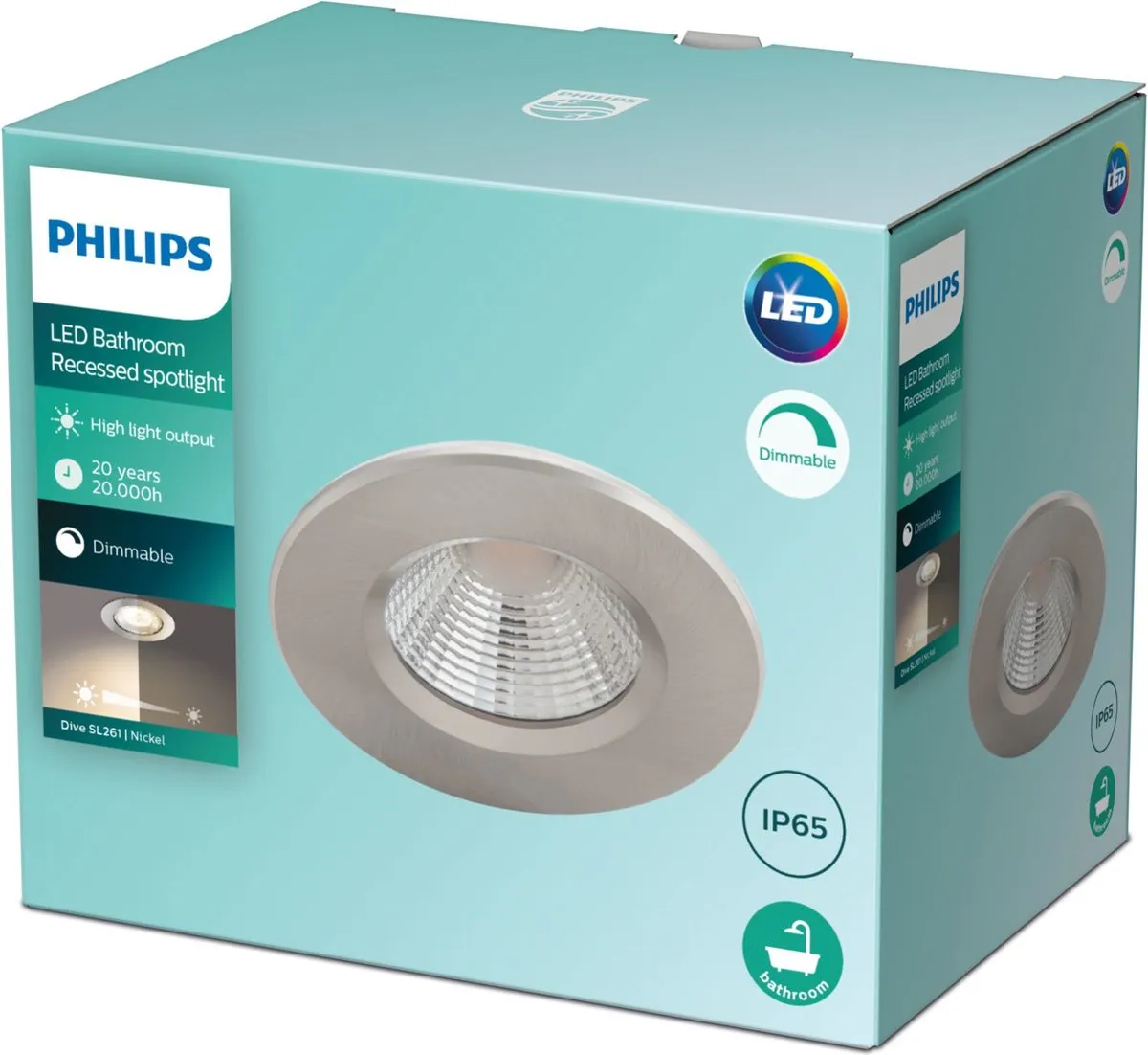 Philips Dive Inbouwspot 3-lichts Nikkel
