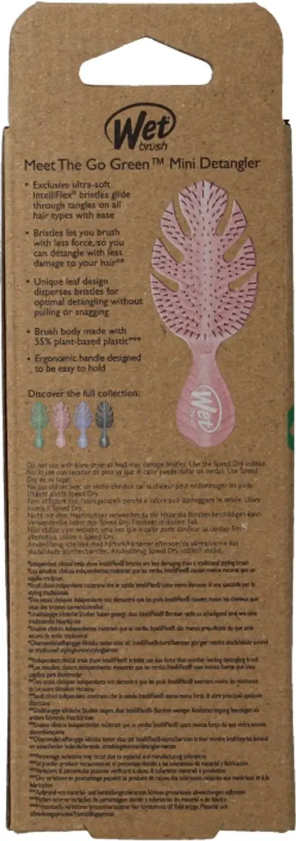 The Wet Brush Go Green Mini Detangler - Roze