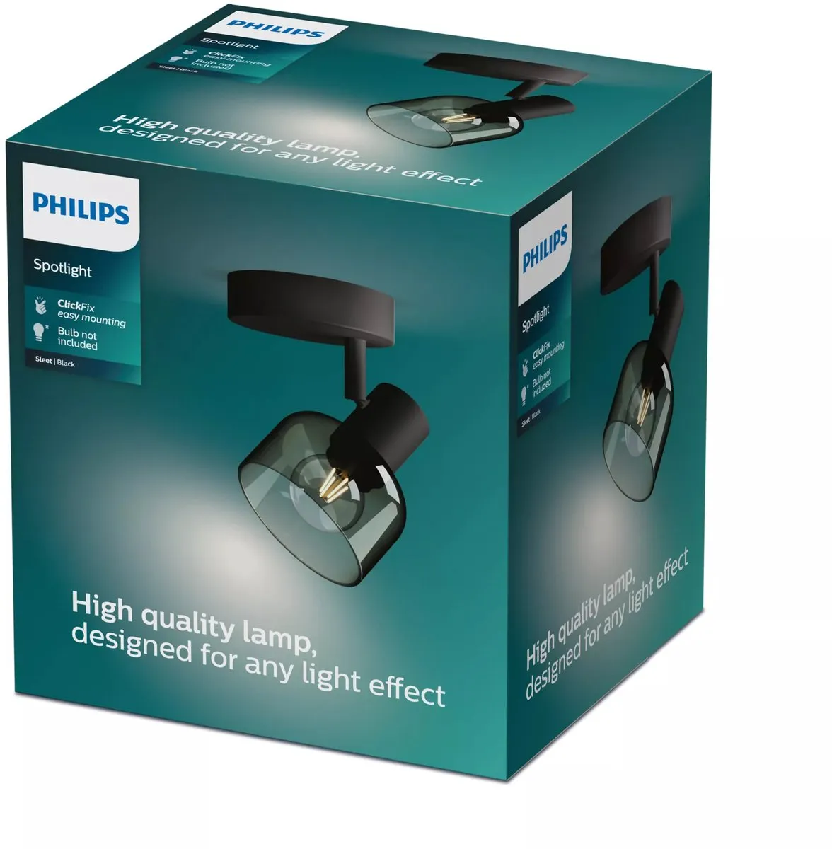Philips Sleet Wandspot E14 - 2x25W - Zwart