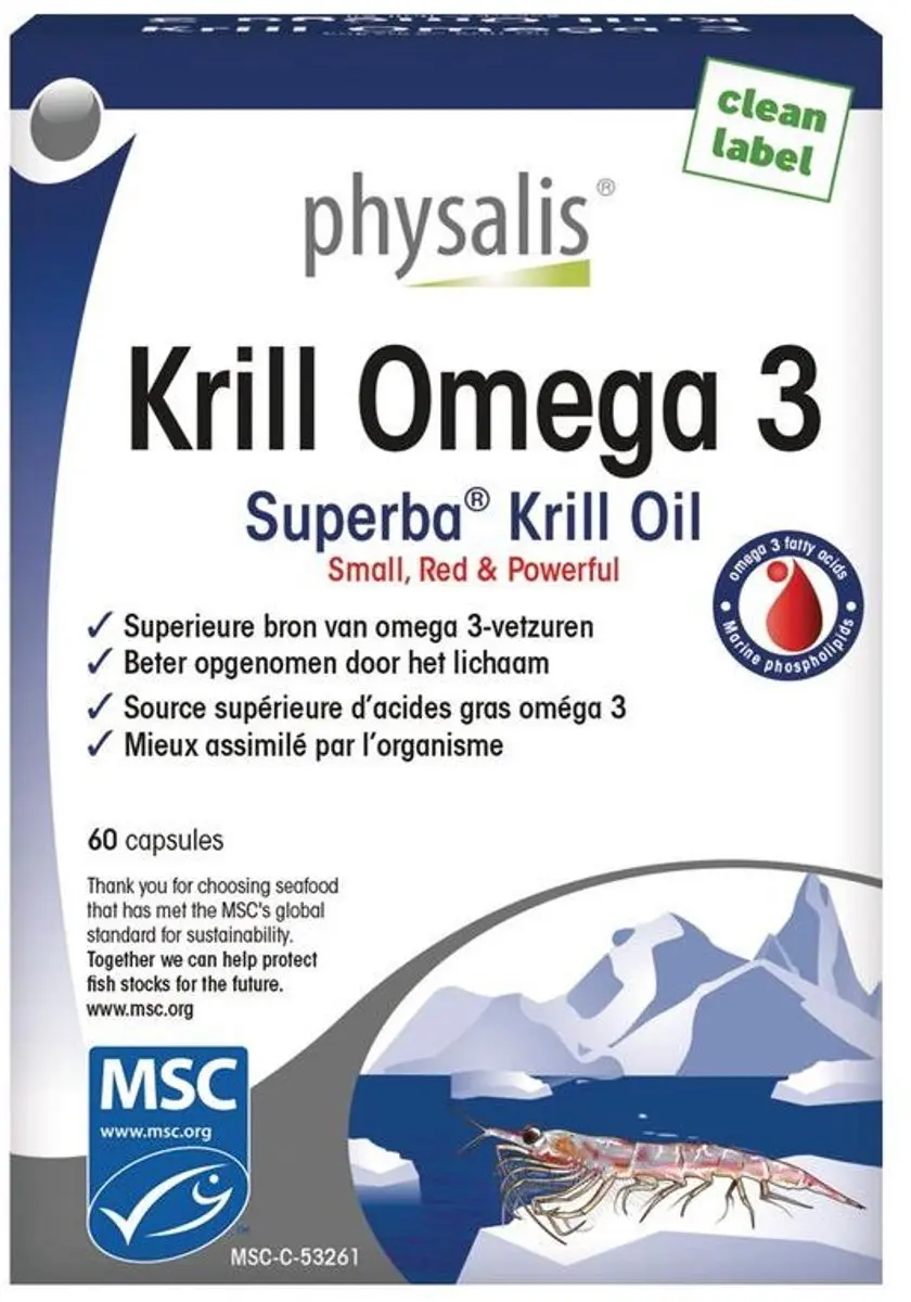 Physalis Krill Omega 3 Capsules 30g