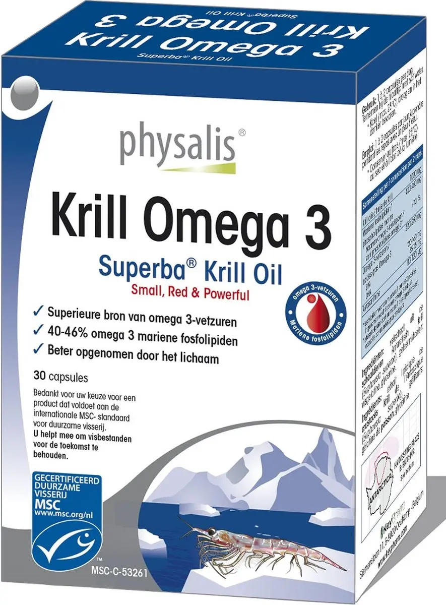 Physalis Krill Omega 3 Capsules 30g