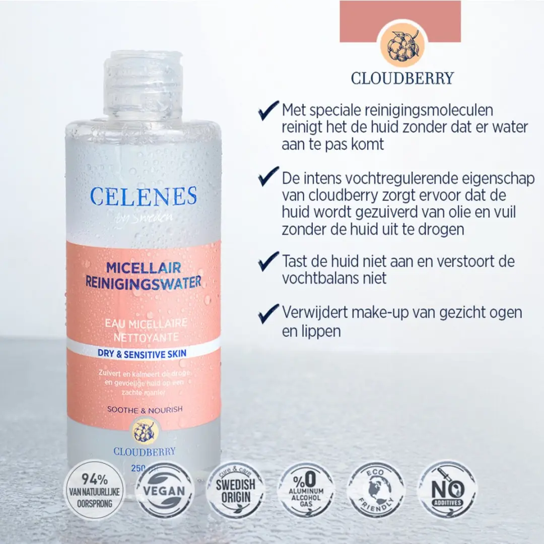 Celenes Bergbraam Micellair Reinigingswater 250ml
