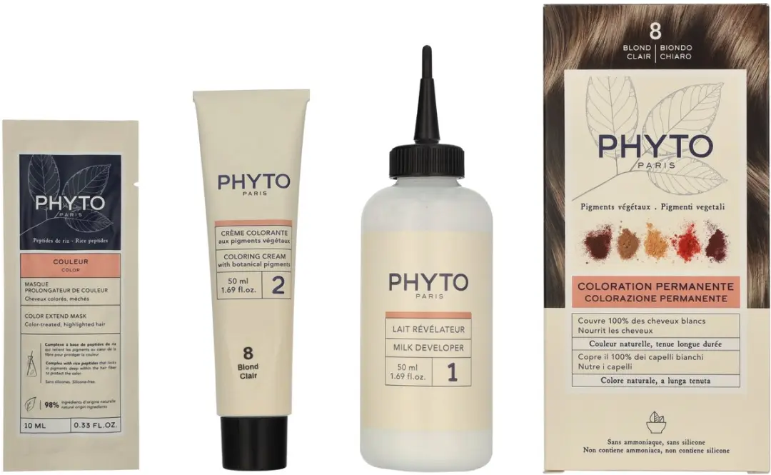 Phyto PhytoColor 08 Light Blonde Permanent Haarkleur 3ml