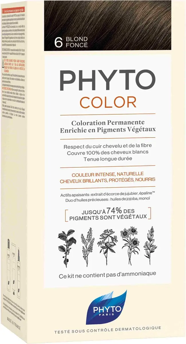 Phyto Paris Phytocolor Blonde Fonce #6 Permanent Haarkleuring 3ml