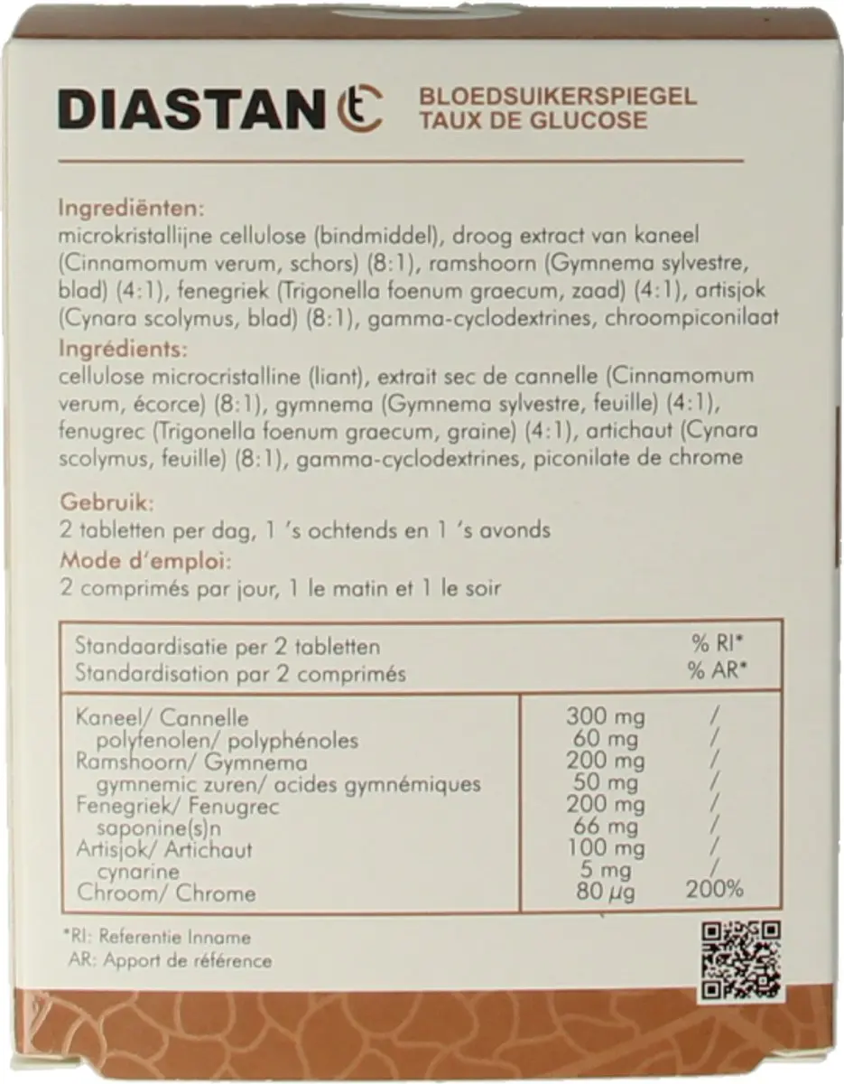 Soria Natural Diastan CT 700mg - 60 Tabletten