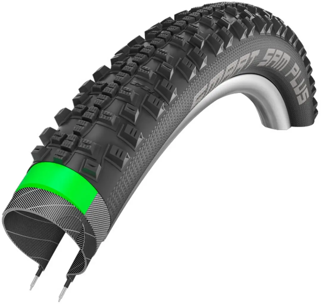 Buitenband Schwalbe Smart Sam Plus DD/GreenGuard 26 x 2.25/ 57-559 - zwart