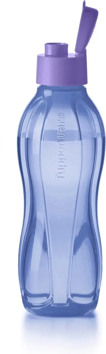 Tupperware Ecofles 750ml donkerblauw met sportdop