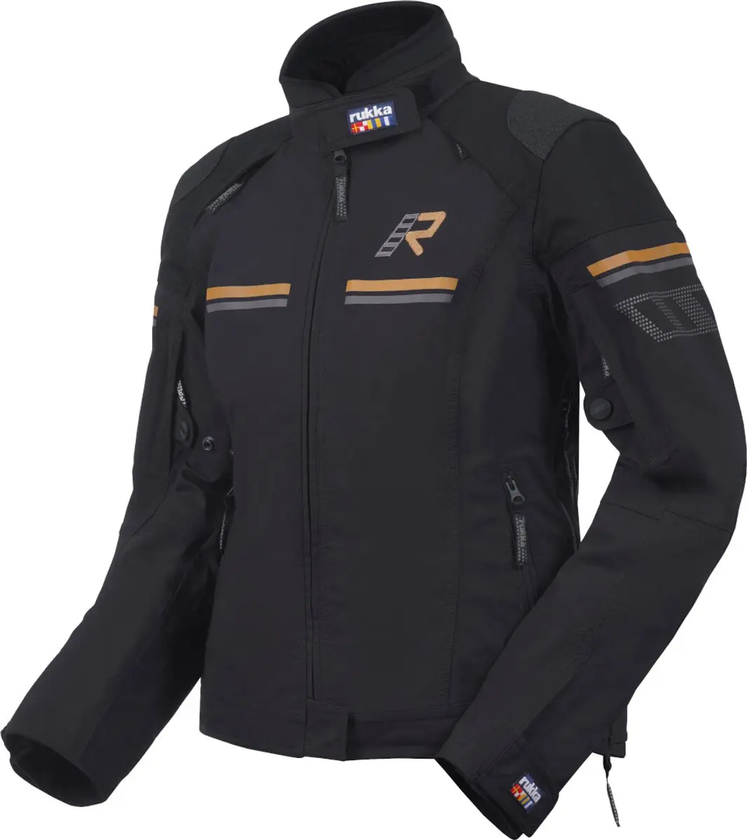 Rukka Armatou-R Zwart Bruin Waterdichte Dames Textiele Motorjas