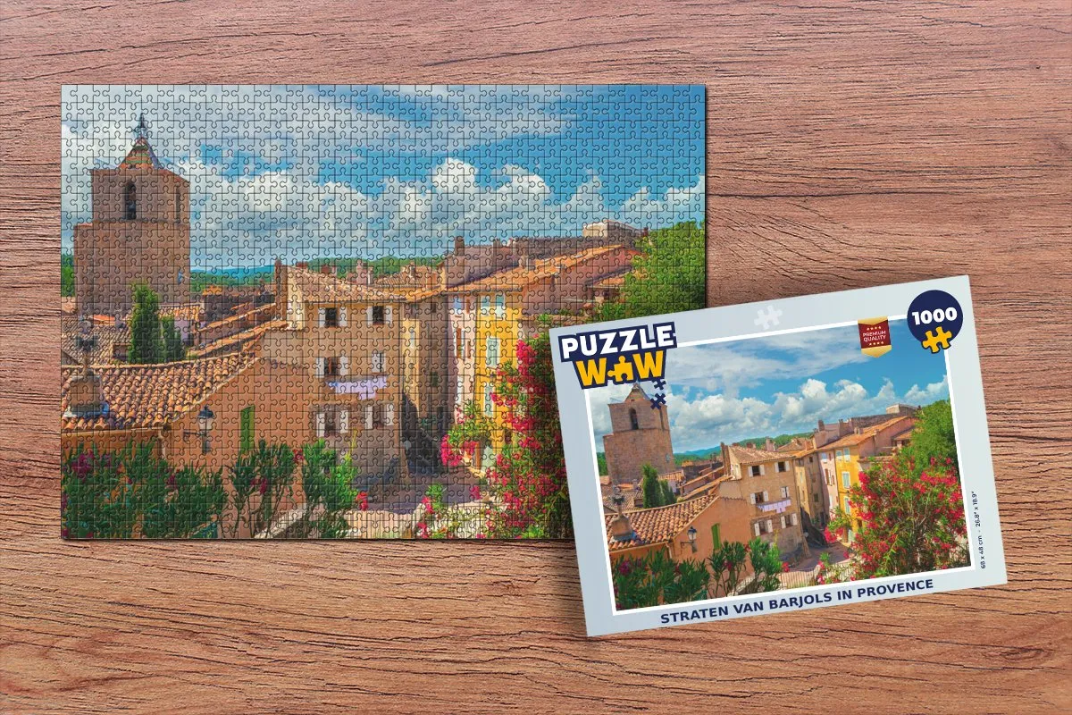 PuzzleWow Straten van Barjols Legpuzzel 1000 Stuks - Multicolor
