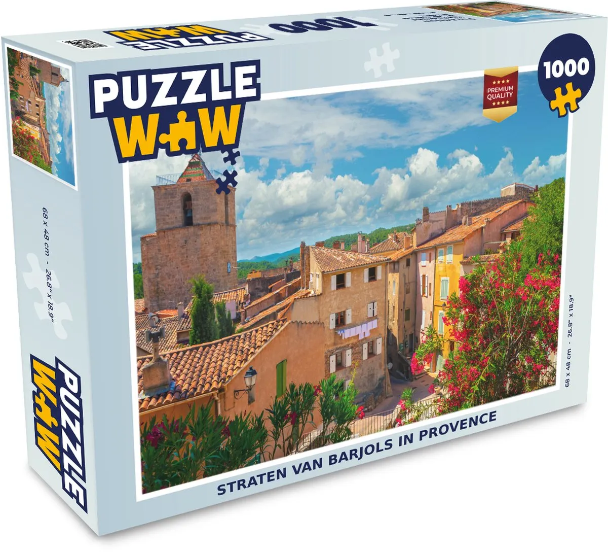 PuzzleWow Straten van Barjols Legpuzzel 1000 Stuks - Multicolor