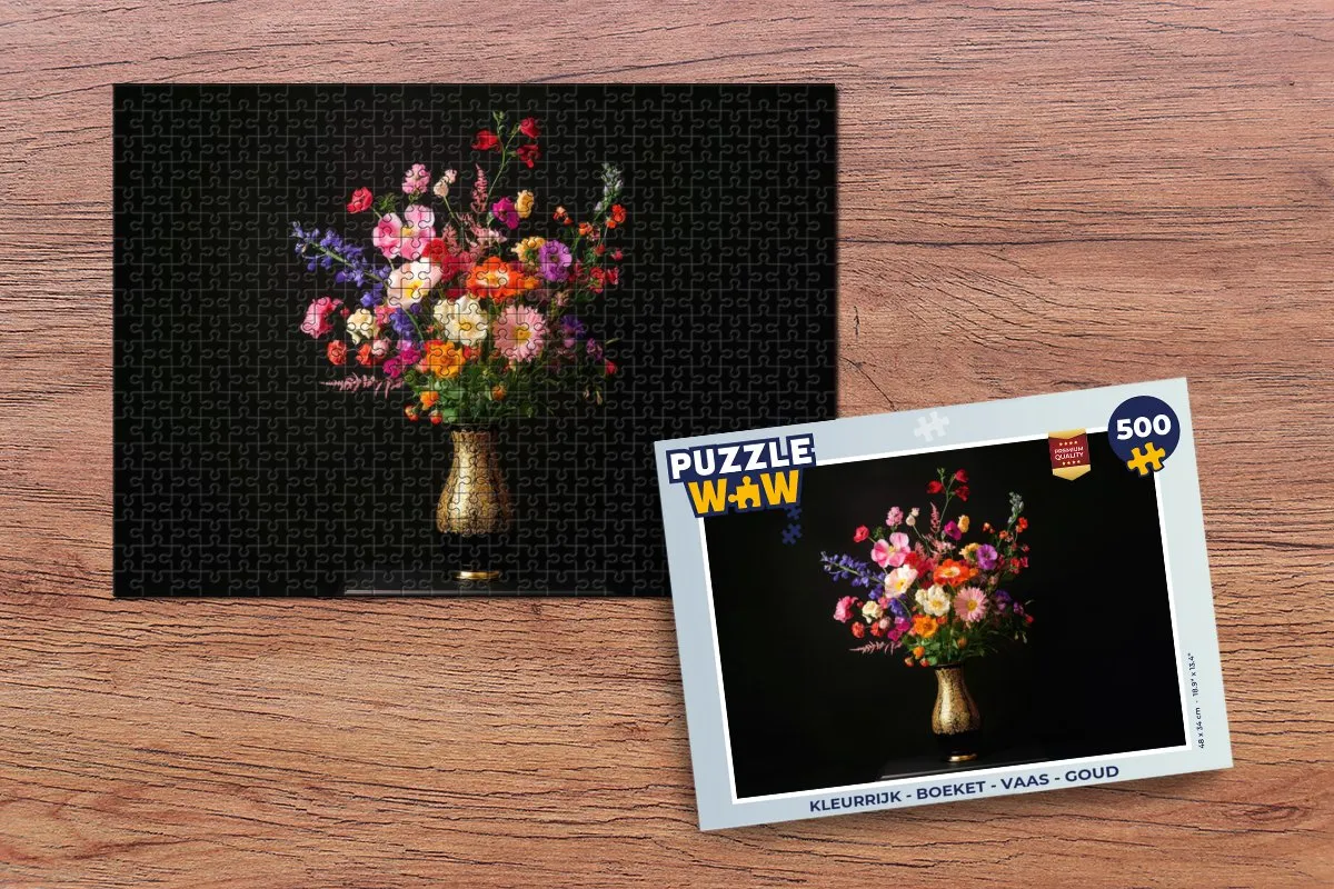 PuzzleWow Kleurrijk Boeket Legpuzzel 500 Stuks - MPN 8721179516018
