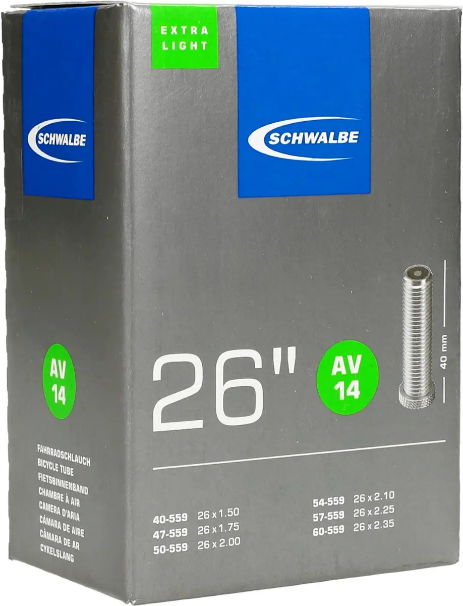 Schwalbe AV14 Extra Light Binnenband 26x1.50 - 40mm Schrader