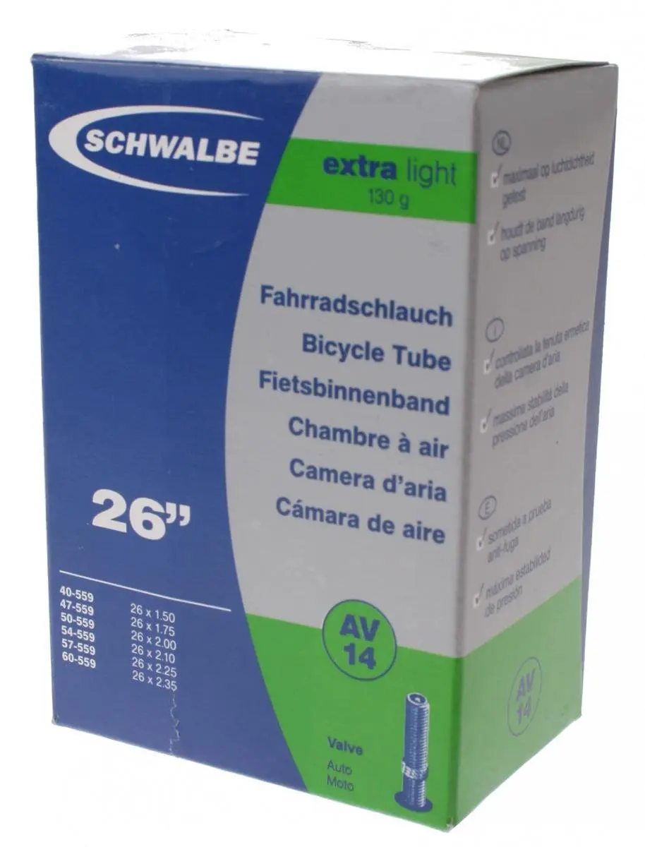 Schwalbe AV14 Extra Light Binnenband 26x1.50 - 40mm Schrader