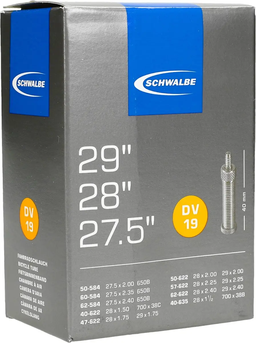 Schwalbe DV19 Binnenband 40mm 28x1.5 - 150/235 - Zwart