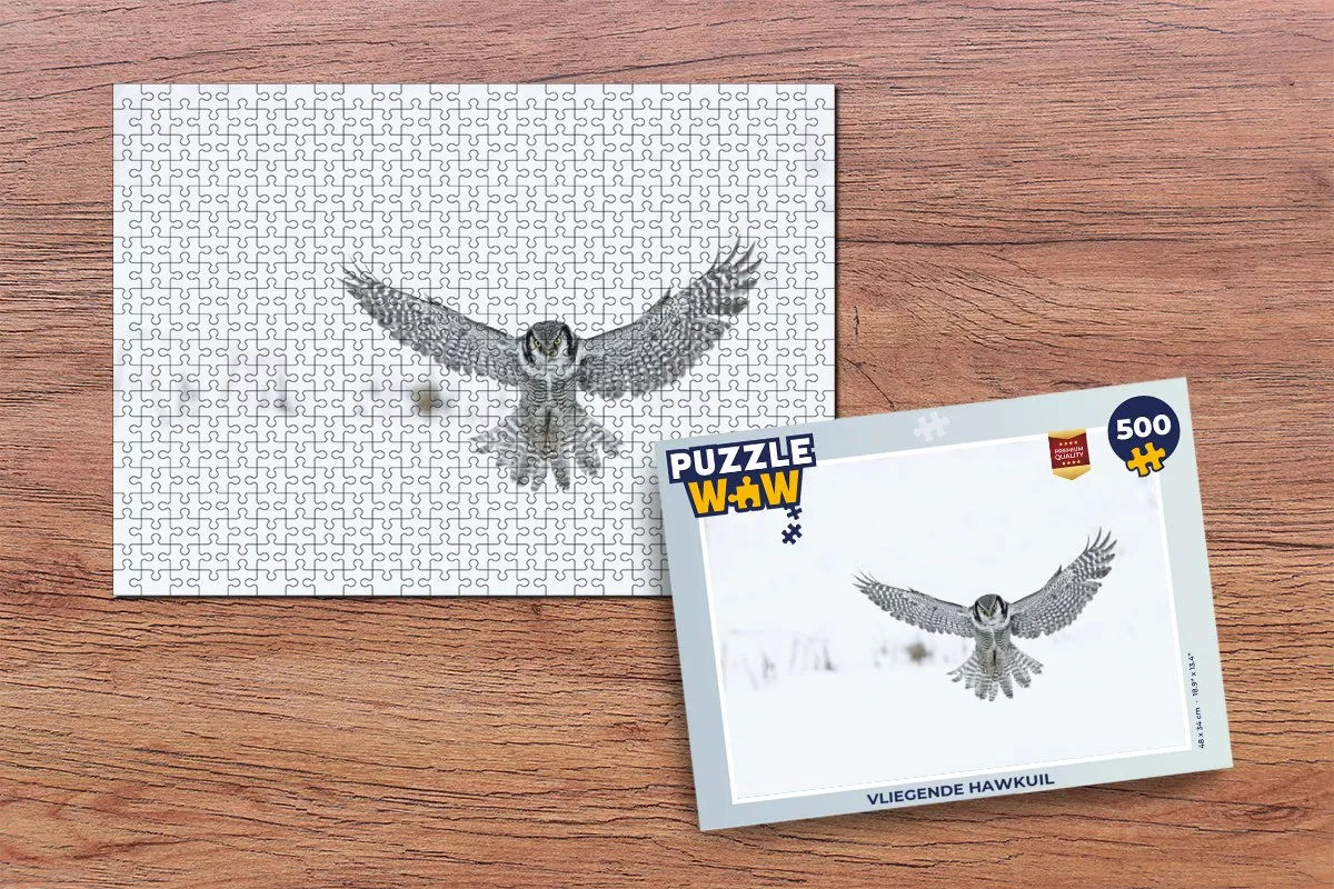PuzzleWow Vliegende Hawkuil Legpuzzel 500 Stuks - Multicolor