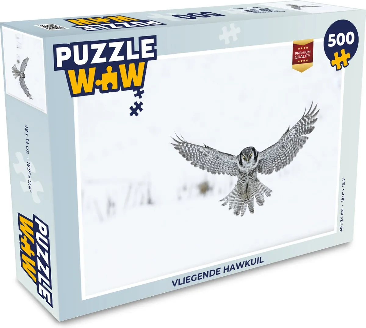 PuzzleWow Vliegende Hawkuil Legpuzzel 500 Stuks - Multicolor