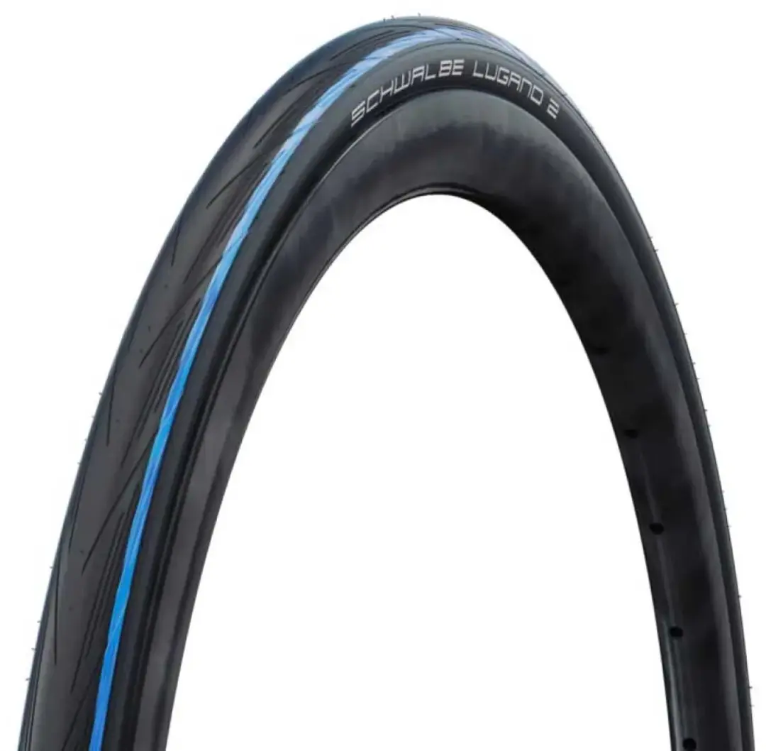 Buitenband Schwalbe Lugano 2 K-Guard 28 x 1.00 / 25-622 mm - zwart met blauwe strepen
