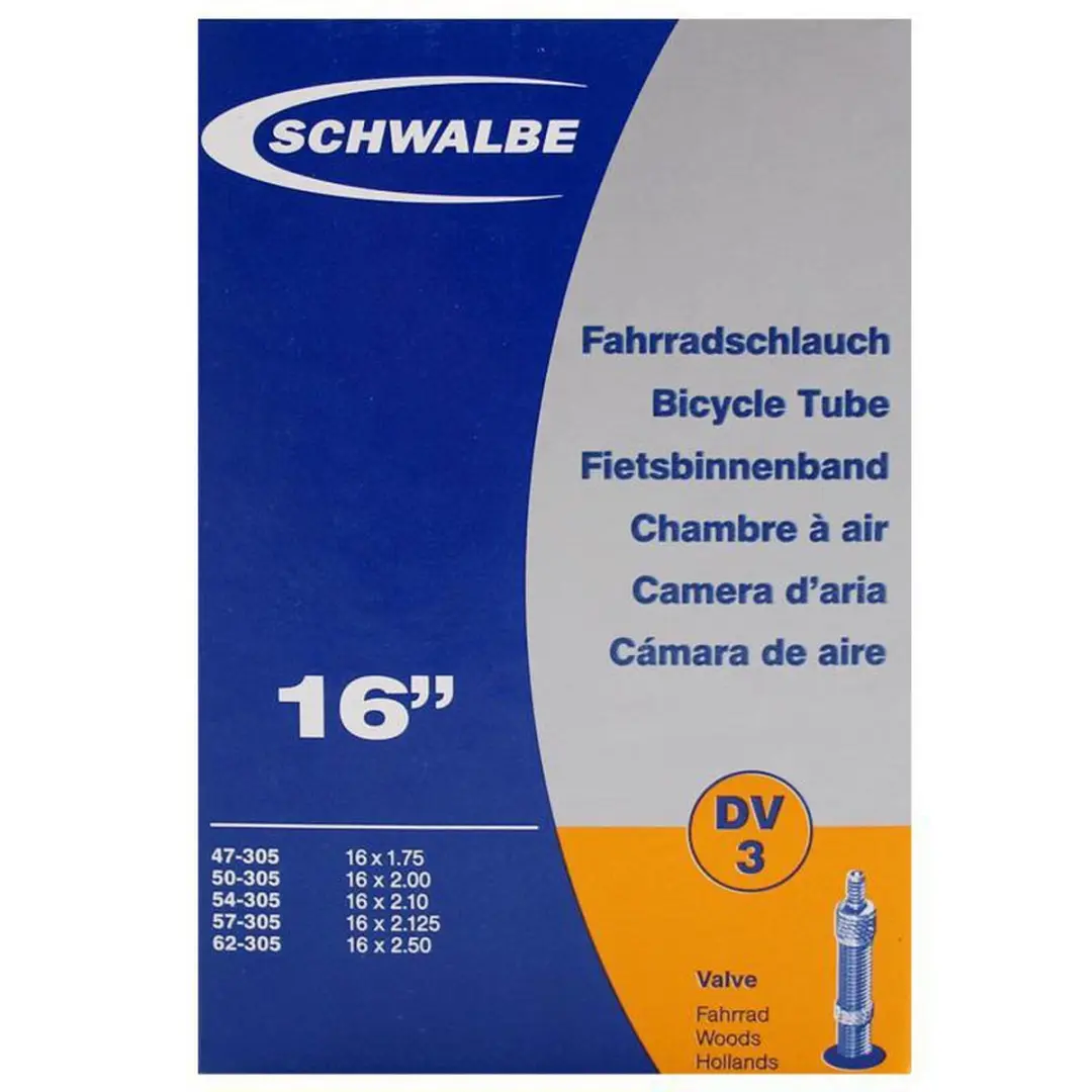 Schwalbe DV3 Binnenband 32mm - 16x1.75/2.50 - Zwart