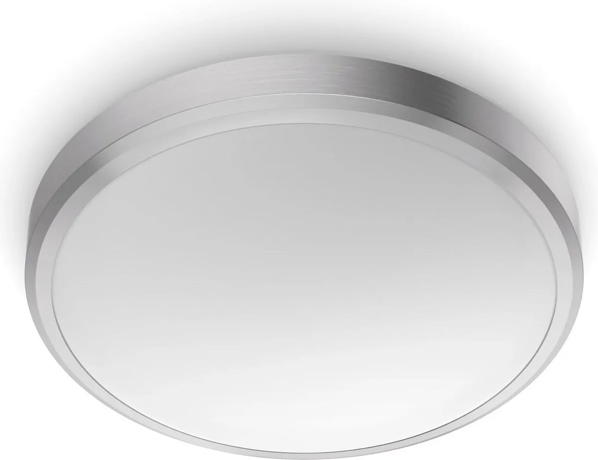 Philips Doris Badkamerplafonnière 17W - Ø31cm - Nikkel