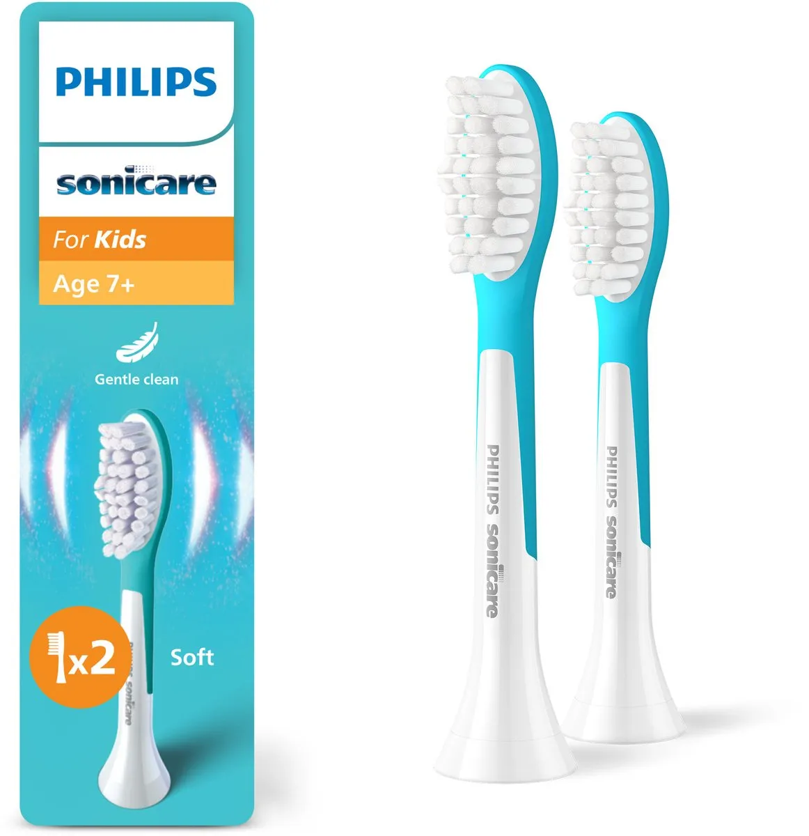 Philips Sonicare For Kids HX6042/90 Opzetborstels - 2 Stuks - Blauw/Wit