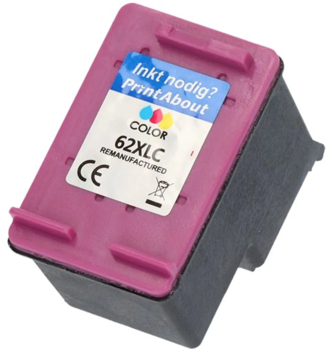 PrintAbout HP 62XL C2P07AE Inktcartridge - 3-kleuren - 620 pagina's