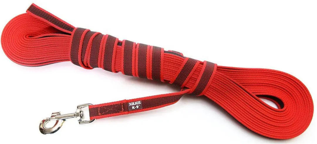 Julius K9 Speurlijn Anti Slip - Rood 20mm x 10m