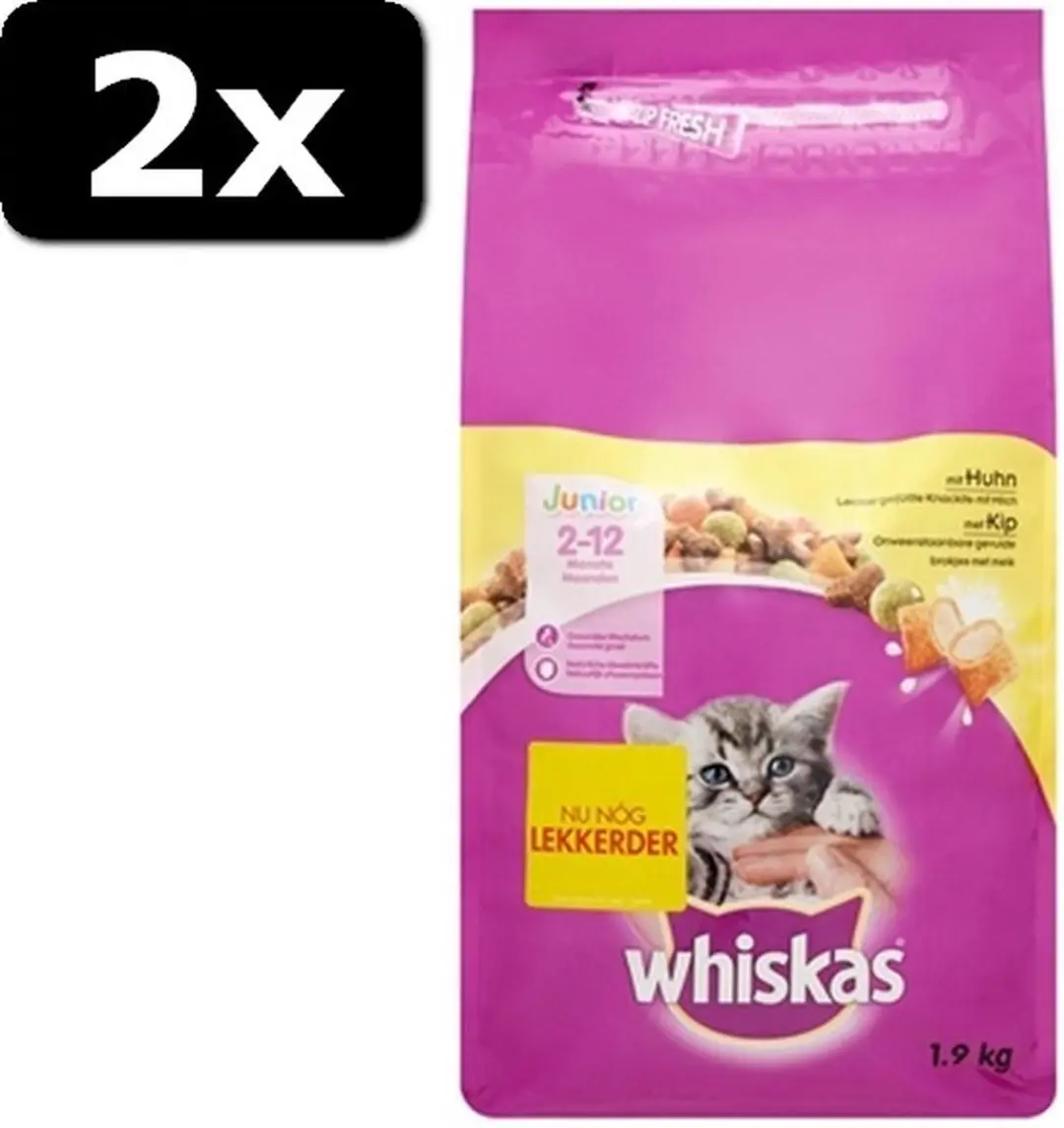 2x WHISKAS DR JUNIOR KIP 1,9KG