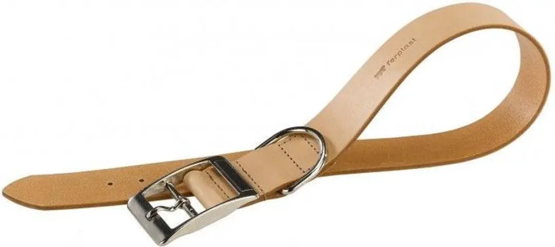 Ferplast Hondenhalsband Natural 55-63 X 4 Cm Kunstleer Bruin