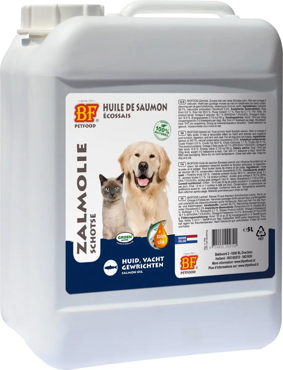 BF Petfood Zalmolie Koudgeperst 5L