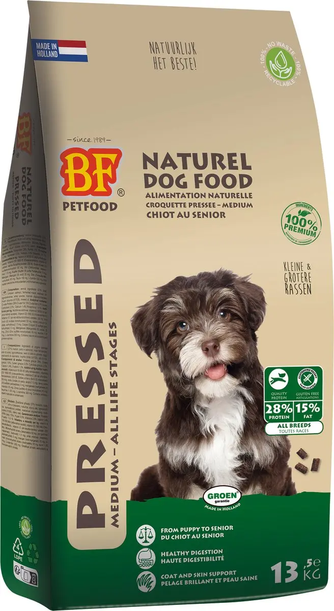 BF Petfood Geperst Puppy & Kleine Rassen 13.5 kg