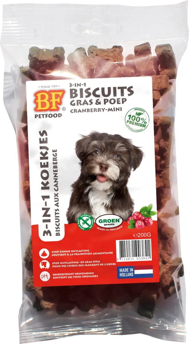 BF Petfood 3-in-1 Koekjes Cranberry Mini 200g