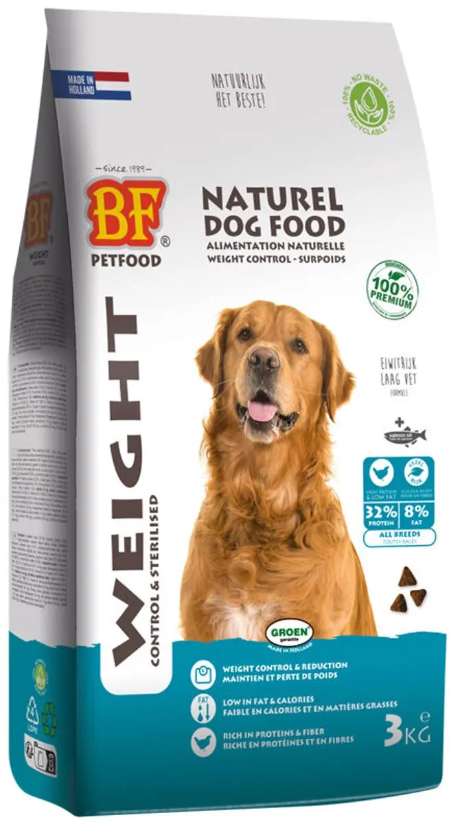 BF Petfood Weight Control Hondenvoer 12.5kg