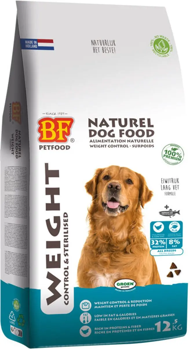 BF Petfood Weight Control Hondenvoer - 3kg