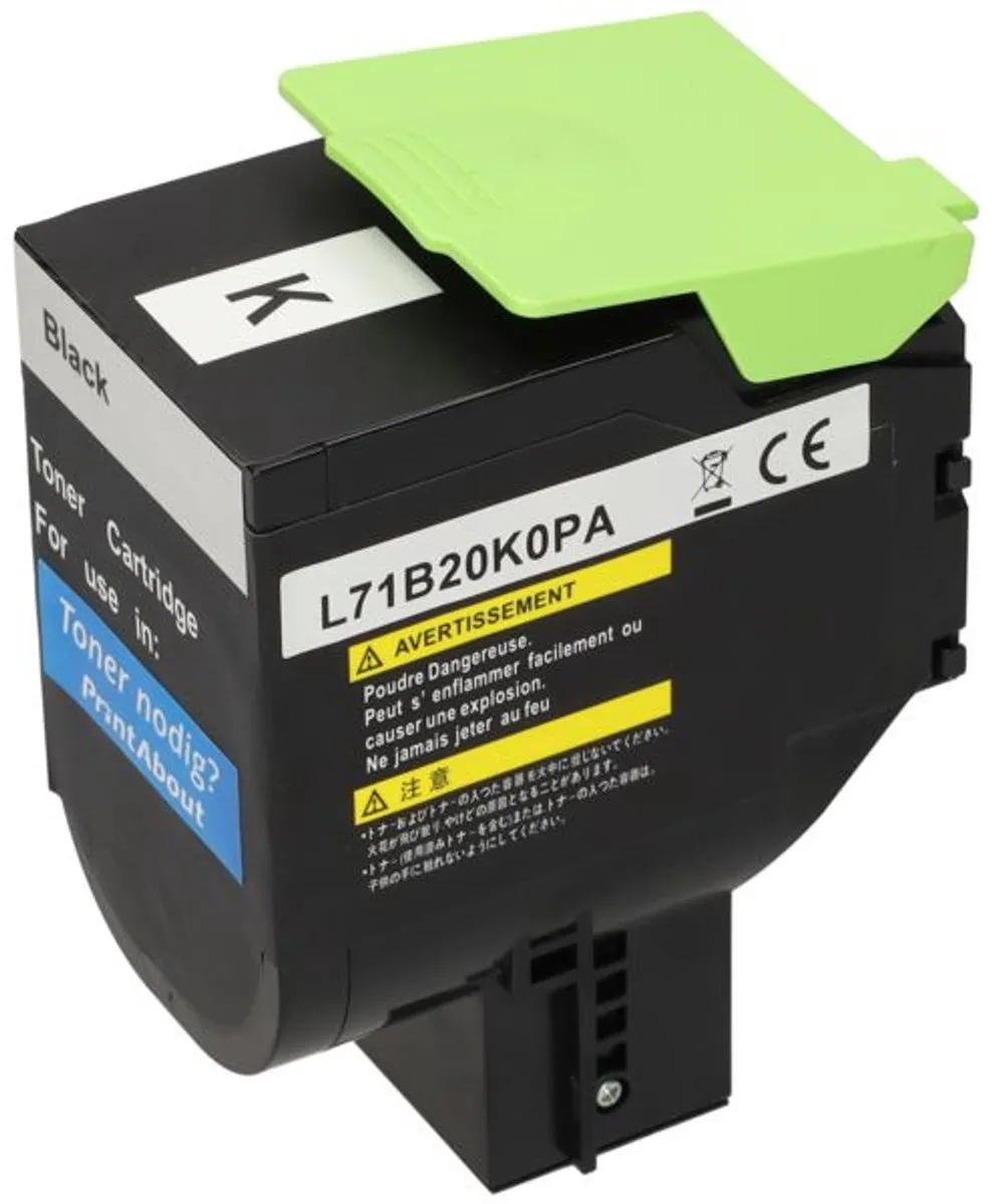 PrintAbout Lexmark 71B20K0 Toner - Zwart