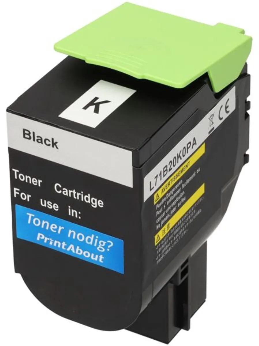 PrintAbout Lexmark 71B20K0 Toner - Zwart