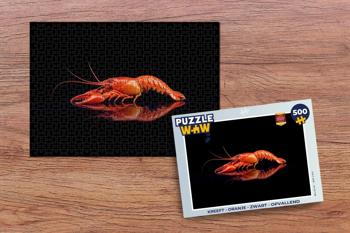 PuzzleWow Kreeft Legpuzzel 500 Stuks - Oranje/Zwart