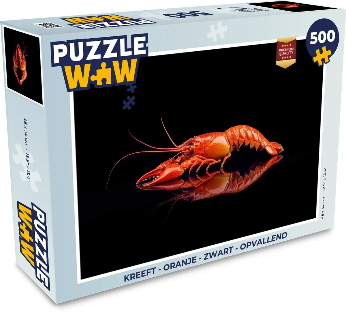 PuzzleWow Kreeft Legpuzzel 500 Stuks - Oranje/Zwart