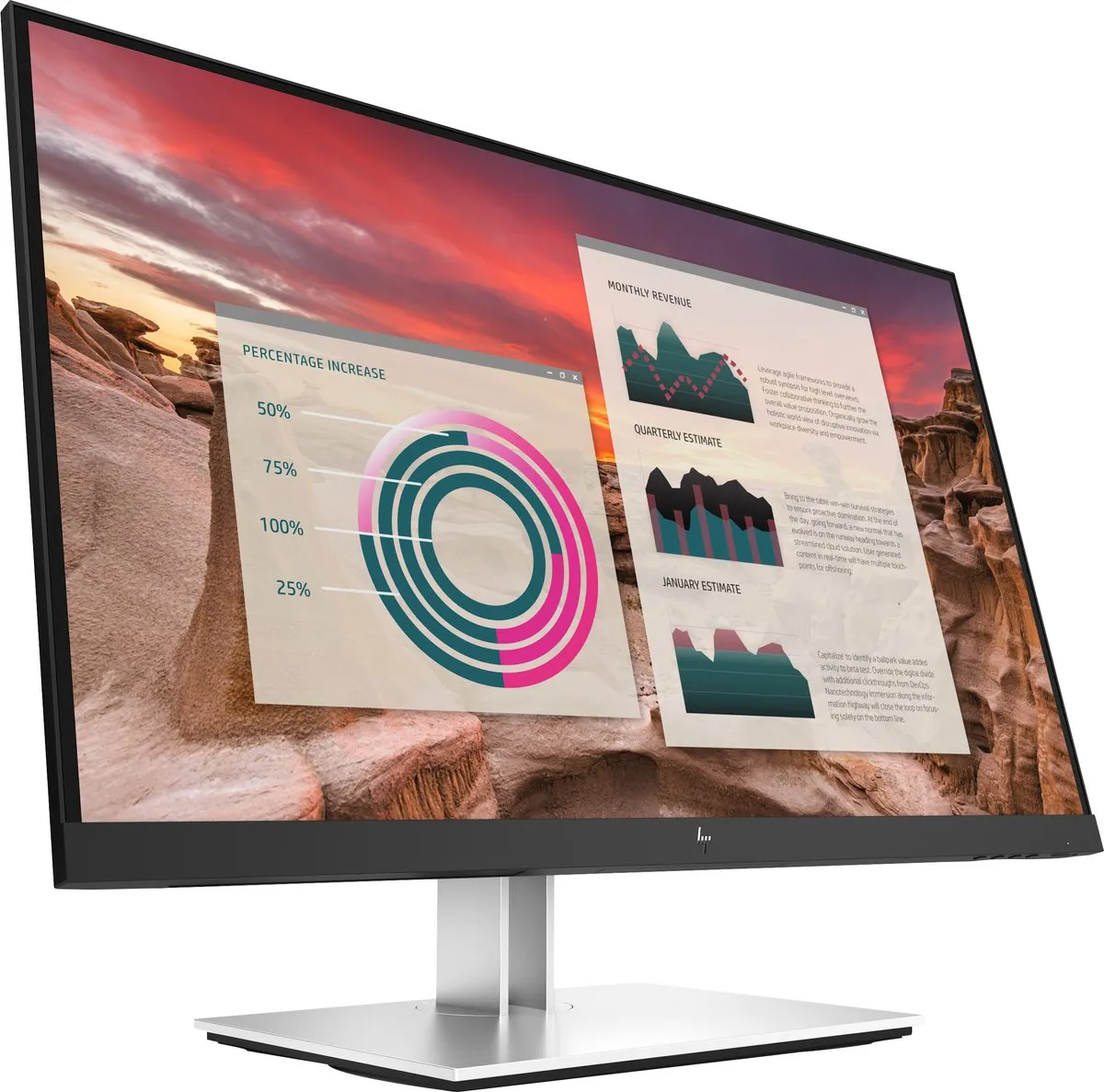 HP E27U G4 IPS Monitor 27" - 1x HDMI 1.4, 1x DisplayPort - afbeelding 6 van 6