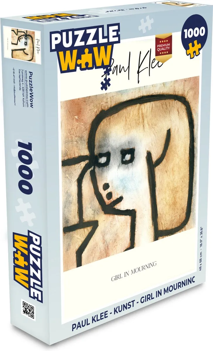 PuzzleWow Paul Klee Girl in Mourning Legpuzzel 1000 Stuks - Multicolor