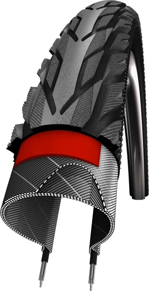 Schwalbe Silento K-Guard Buitenband 28x1.40/37-622mm - Zwart met reflectie
