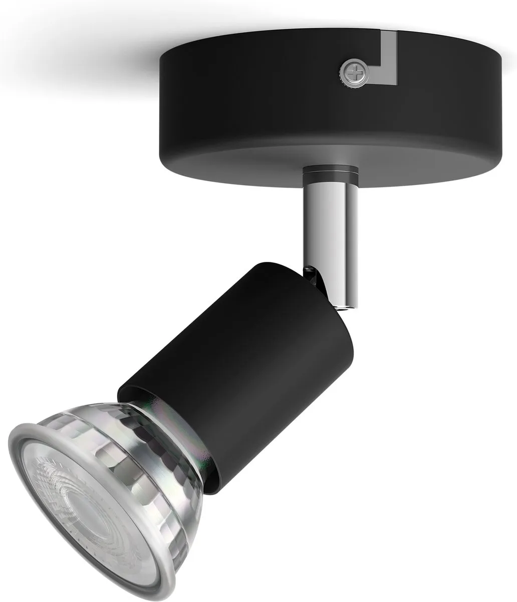 Philips Limbali Opbouwspot Zwart - Warmwit 4,8W GU10