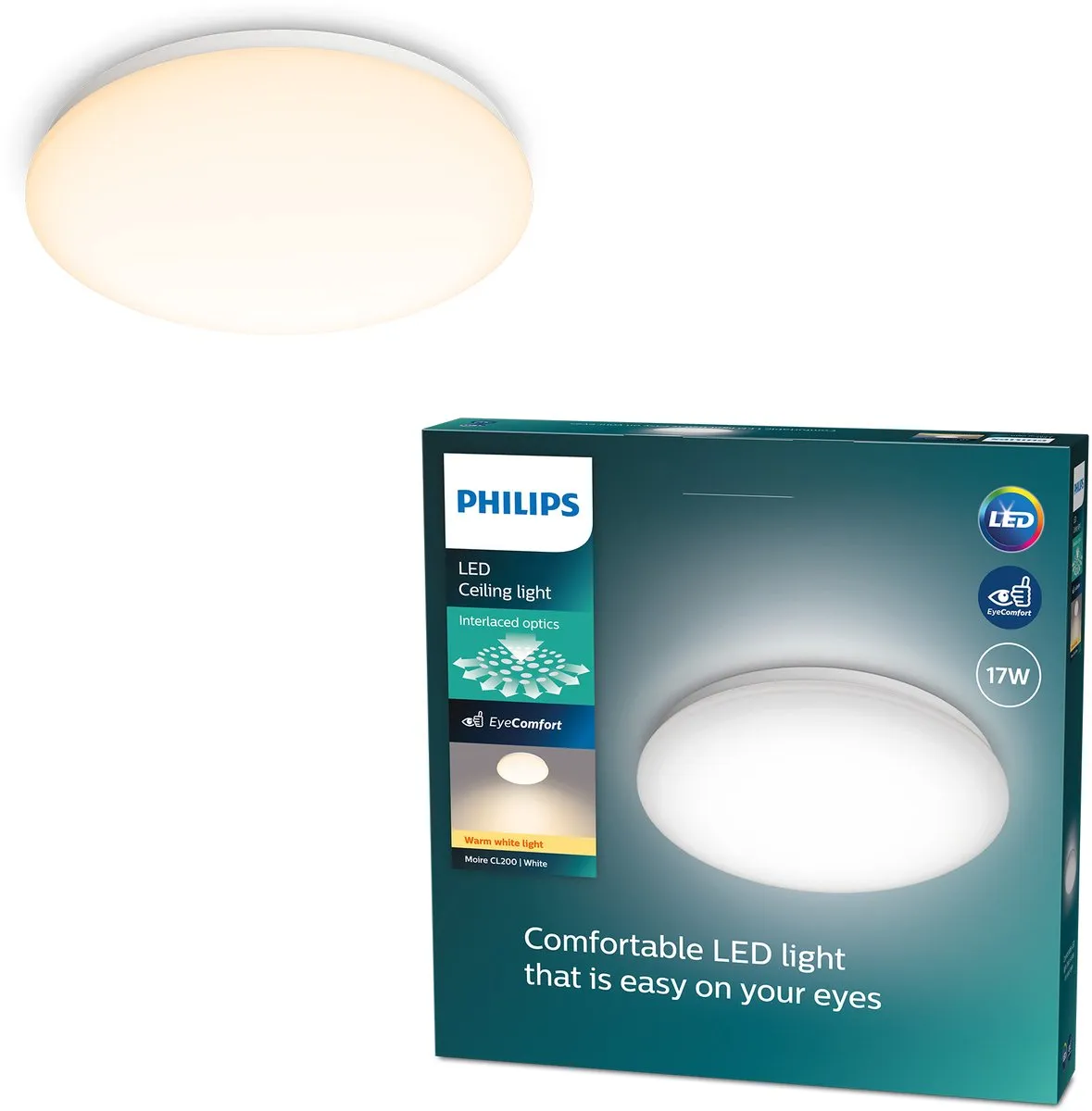Philips Moire Plafonnière Warmwit 32cm