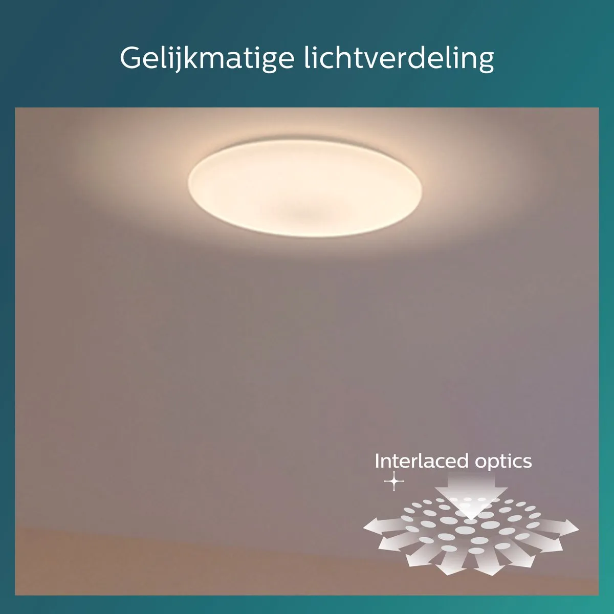 Philips Moire Plafonnière Warmwit 32cm - Wit