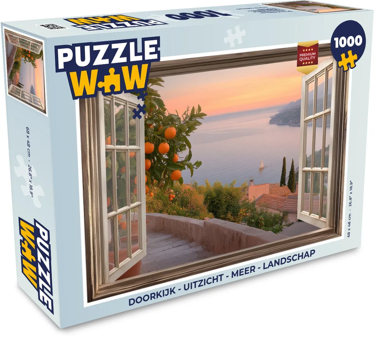 PuzzleWow Legpuzzel 1000 Stuks - Uitzicht Meer